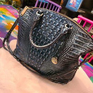 Brahmin Dark Green Duxbury Satchel Bag